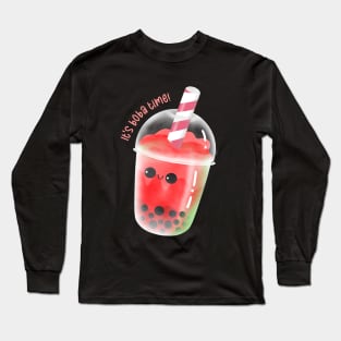 Strawberry Bubble Milk Tea Long Sleeve T-Shirt